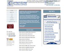 Tablet Screenshot of cornerstoneins.net